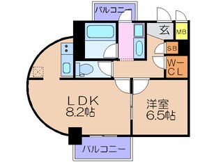 ＨＥＲＢＥ福島の物件間取画像